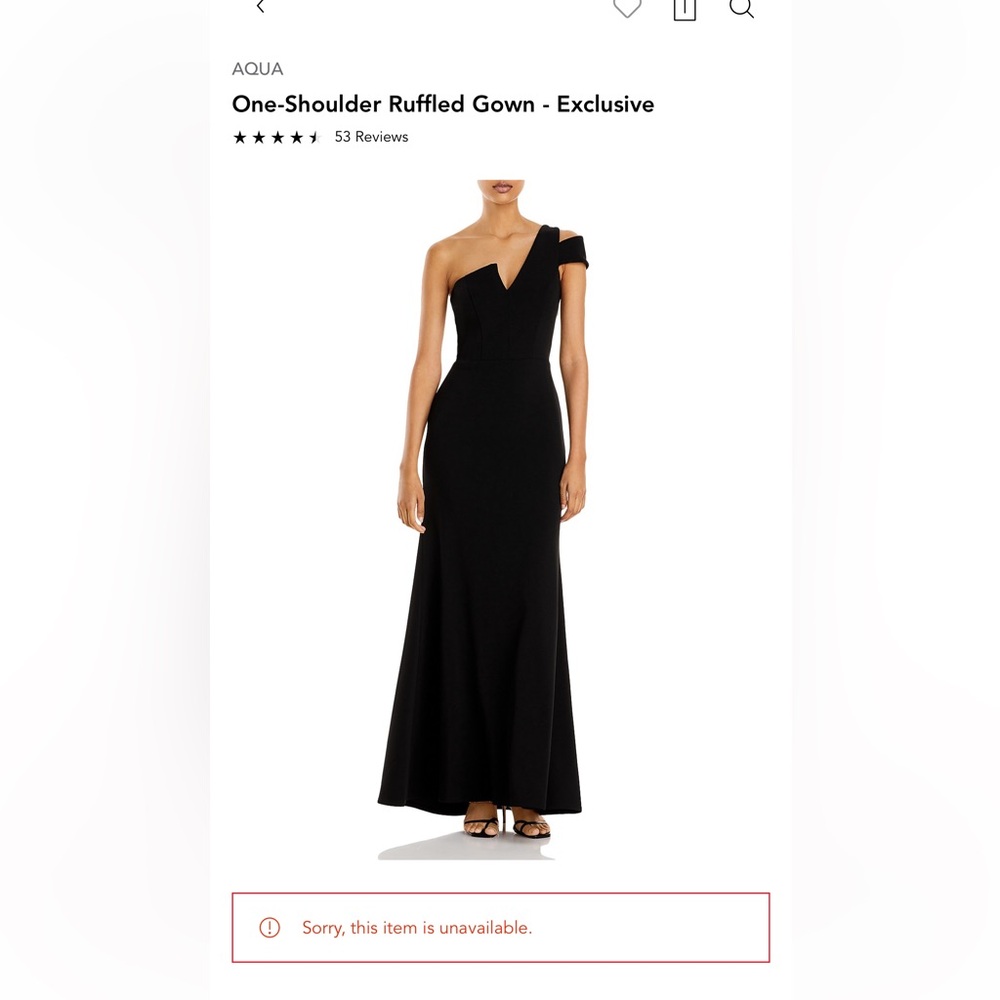 Aqua cold shoulder gown